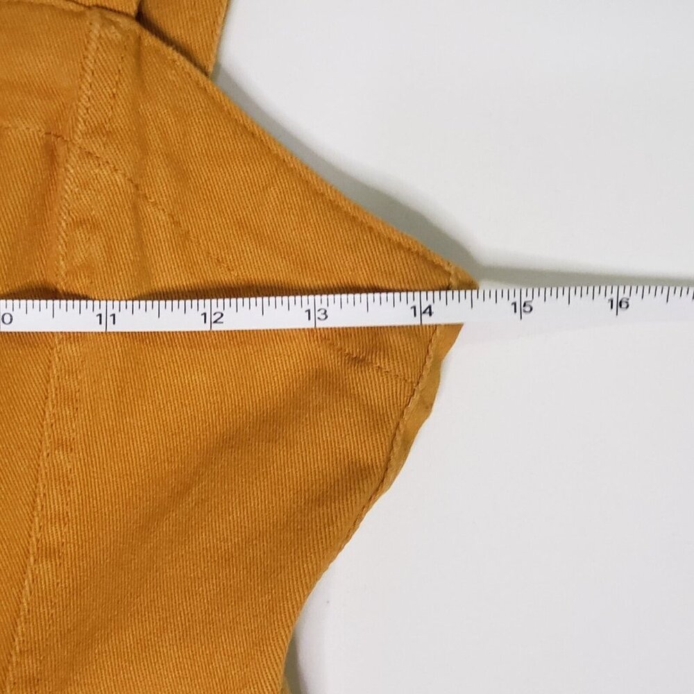 H&M Divided Dress Women's Size 2 Denim Overall Jumper Mustard Gold 90s Y2K Retro - Picture 6 of 16